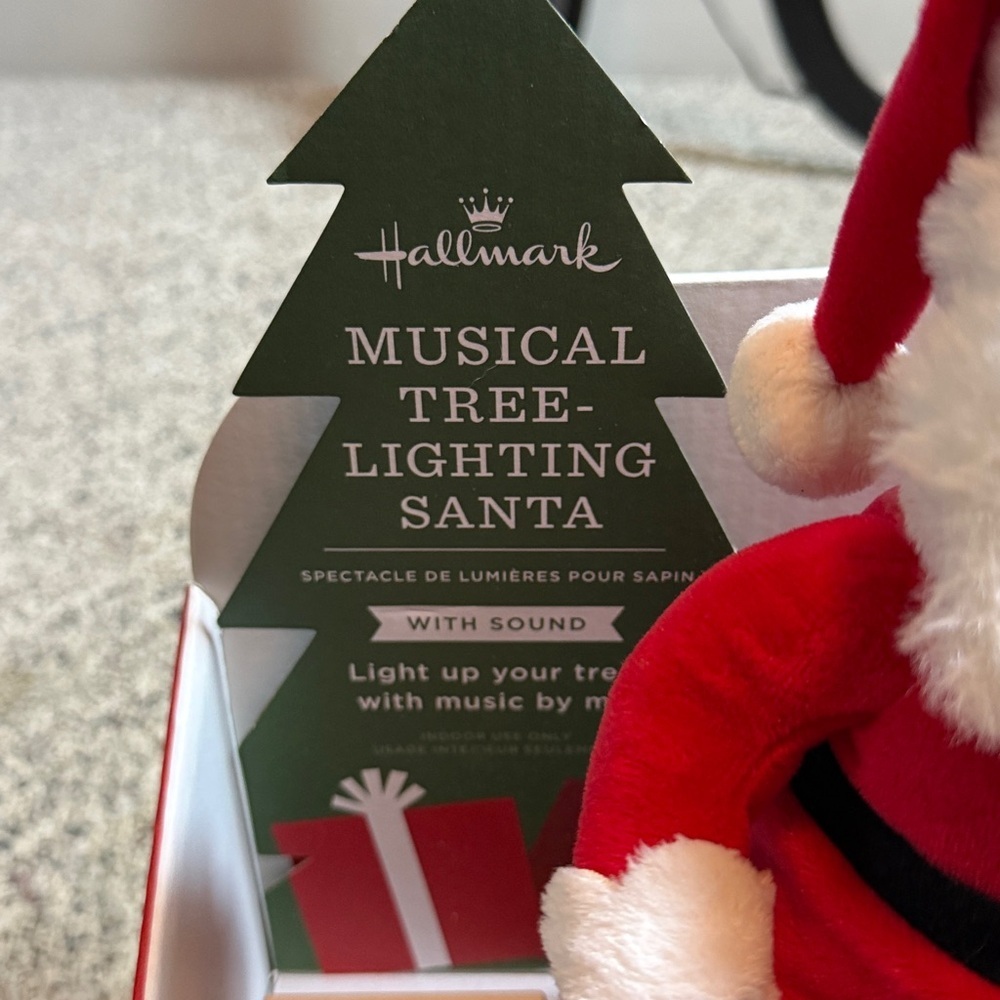 Hallmark Musical Tree-Lighting Santa NEW - Picture 4 of 10